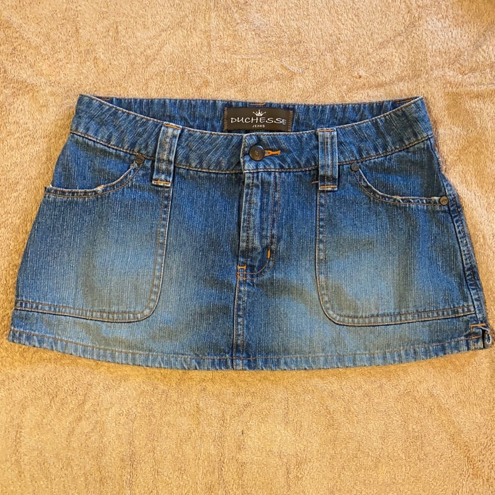 Jean mini skirt